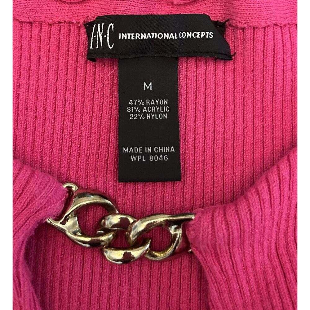 International Concepts (INC) Pink "Penelopy" Ribbed Knit Peplum Top size Medium - Picture 5 of 5